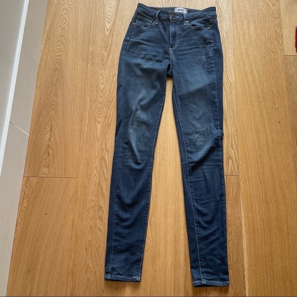 PAIGE  HOXTON ULTRA SKINNY HIGH RISE BLUE JEANS - 25 - Picture 7 of 16